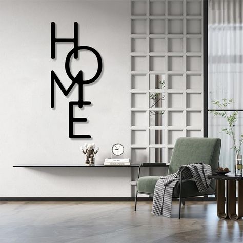 PRICES MAY VARY. Metal Letters Home Decor: At the heart of this metal wall decor lies the word "HOME" , beautifully vertical designed in a timeless font, the special design makes the home signs more beautiful and attractive Firm in Construction: The home sign wall decor is made of quality metal material, safe and orderless, not easy to break, fade or deform, and can provide you with long time service Facilitate Your Hanging: The vertical metal wall art features holes on the surface, with easy-to Cross Wall Decor Living Rooms, Bottom Of Stairs Wall Decor, Outside House Decorations, Foyer Wall Art, Wall Decor Foyer, Stairs Wall Decor, Front Entryway Decor, Home Sign Wall Decor, Hope Decor