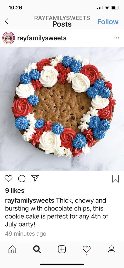 4th July Cookie Cake, 4th Of July Cookie Platter, Usa Cookie Cake, Memorial Day Cookie Cake Ideas, 4th Of July Cookie Cake Decorating Ideas, Labor Day Cookie Cake Ideas, Memorial Day Message Cookies, Cookie Cake 4th Of July, Red White And Blue Cookie Cake