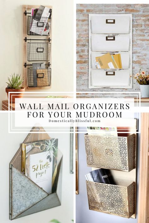 Entry Mail Organization, Indoor Mail Holder, Mail Organization Entryway, Wall Mount Mail Organizer, Wall Organizers For Office, Mudroom Mail Organization, Mail Center Entryway, Diy Mail Organizer Wall Entryway, Roommate Mail Organizer