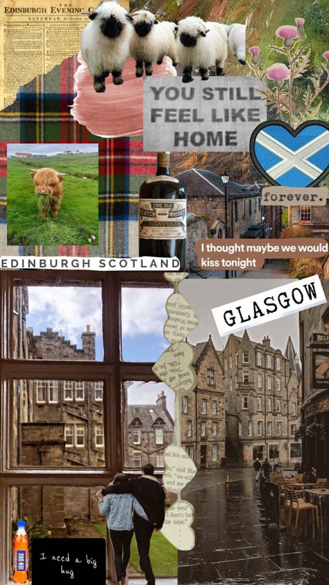 Scotland Travel Journal, Scottish Aesthetic, Edinburgh Aesthetic, Scotland Wallpaper, Scotland Aesthetic, Vision Board Collage, Edinburgh Travel, Travel Aesthetics, Aesthetic Shuffles