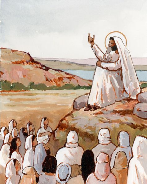 On Holy Tuesday, Jesus and His disciples traveled to the Mount of Olives. Jesus would then give His famous Olivet Discourse. In this discourse, Christ taught the parable of the ten virgins, the parable of the talents, the parable of the sheep and goats, and prophesied about His second coming. It is poignant that Christ spent one of His last days serving and teaching crowds of people. We learn so much from His beautiful example of selflessness and service. On Holy Tuesday, we remember the les... Parable Of The Ten Virgins, Jesus And His Disciples, Lds Artwork, Parable Of The Talents, Crowds Of People, Bible Quotes Background, Christian Graphics, Mount Of Olives, Jesus Teachings