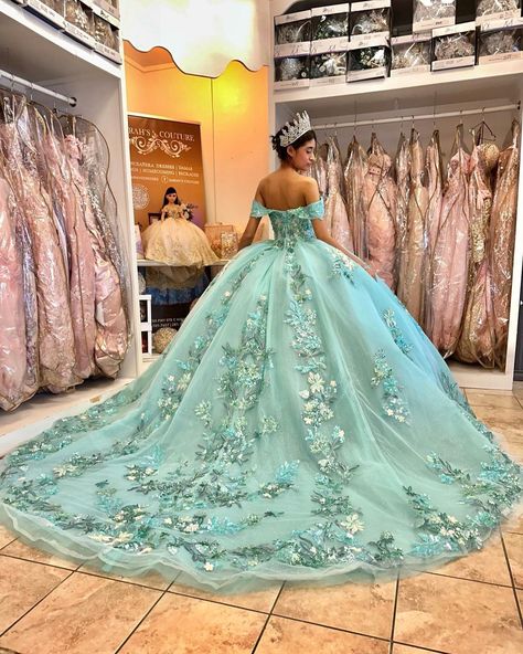 Quince Teal Dresses, Quinceanera Dresses Teal Turquoise, Teal Dress Quinceanera, Turquoise Princess Dress, Quincenera Dresses Teal, Quince Dresses Turquoise, Ocean Blue Quinceanera Dresses, Torquise Quince Dresses, Cyan Quinceanera Dresses