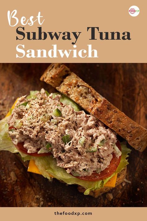 Are you feeling hungry like anything? This Subway tuna sandwich recipe will satiate your hunger better than anything. The amazingly toasted bread and tuna will leave your stomach happy and whole. Reach out to TheFoodXP in order to get your hands on the entire recipe. #subwaytunasandwich #tunasandwich #subwaytunasandwichrecipe #subway #copycatsubwaytunasandwich #tunasandwichrecipessubway Subway Tuna Recipe Copycat, Subway Tuna, Tuna Sandwich Recipe, Tuna Sandwich Recipes, How To Make Tuna, Tuna Melt Recipe, Tuna Can, Subway Sandwich, Tuna Sandwich