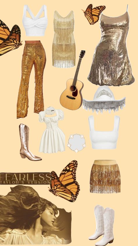 Fearless✨🤠 Taylor Swift Fearless Era Aesthetic, Fearless Eras Tour, Eras Tour Outfits, Taylor Swift Tour Outfits, Swift Tour, Taylor Swift Fearless, Tour Outfits, Taylor Swift Outfits, Taylor Swift Concert