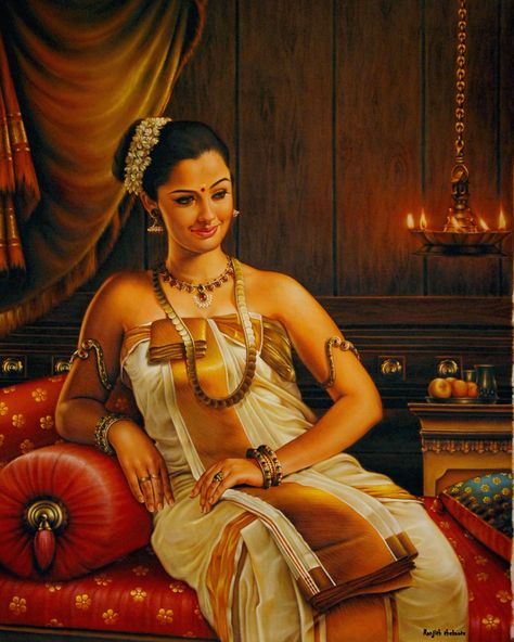 Traditional Indian Oil painting --------------------------------------- https://es.pinterest.com/akjwork/art-for-home/ Ravivarma Paintings, Raja Ravi Varma, Buy Paintings Online, Indian Artwork, Indian Women Painting, India Painting, Indian Painting, Female Art Painting, Indian Artist