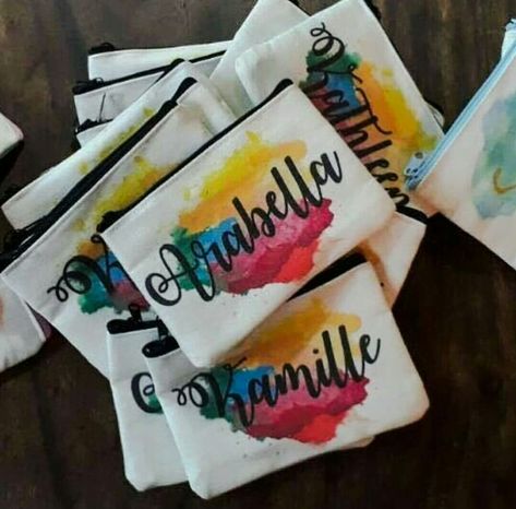 Name On Canvas Painted, Canvas Pouch Painting Ideas, Canvas Pouch Painting, Painting On Pouch, Canvas Pouch Design Ideas, Pouch Painting Ideas, Name Paintings On Canvas, Name On Canvas, Pouch Painting