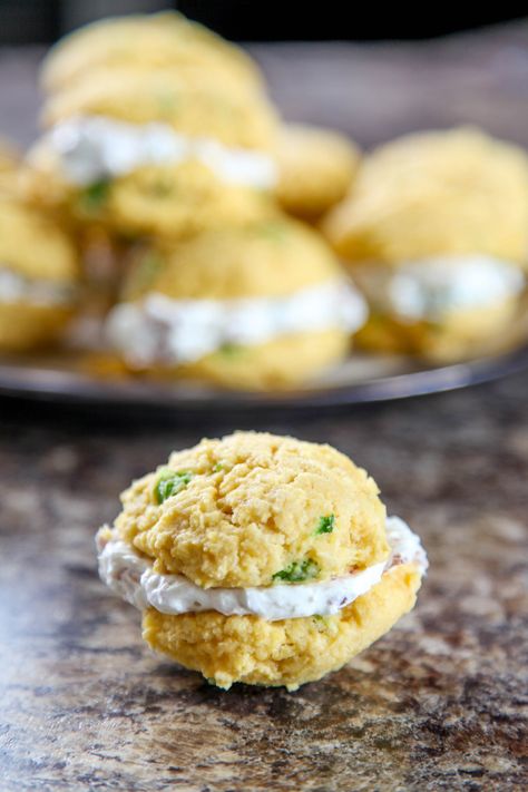 Goat Cheese Pie, Pumpkin Goat Cheese, Cheddar Drop Biscuits, Bacon Goat Cheese, Chive Butter, Unique Appetizers, Jalapeño Cornbread, Small Town Woman, Cheese Pie