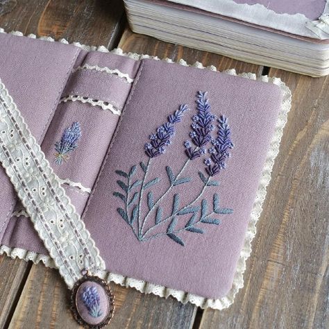 @embroidery.video shared a photo on Instagram: “💜 Lavender Book @kakoleo_embroidery #embroidery #embroideryart #embroiderydesign #flower #flowers #fantasy #handmade #handembroidery…” • Jun 1, 2022 at 10:21am UTC Embroidery Video, Lavender Crafts, Fabric Book Covers, Book Cover Diy, Diy Embroidery Patterns, Fabric Journals, Embroidery Book, Embroidery Videos, Diy Paper Crafts Decoration