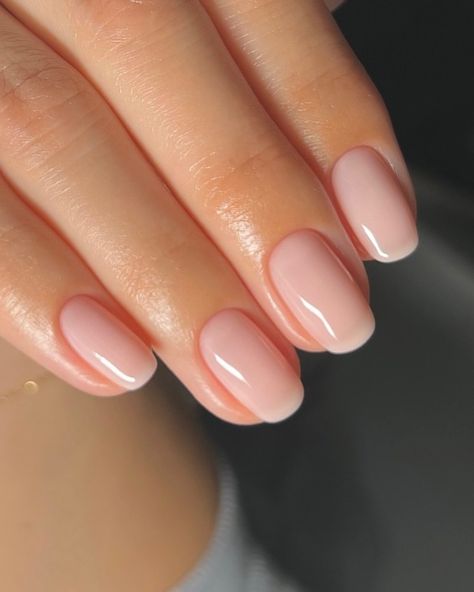 Nude Fall Nails, Sheer Nails, Subtle Nails, Simple Gel Nails, Round Nails, Neutral Nails, Cat Kuku, Healthy Nails, Classy Nails