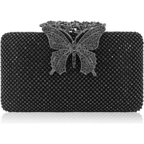 This Evening Bag Is Made Of Iridescent Rhinestone A, Which Is Very Sparkly Like A Diamond, No Blemishes. Our K Gold Metal Frame Is No Scratch, No Bubble, No Rust On Surface. Smooth Satin Lining. This Bling Bridal Clutch Have A Removable 120cm Long Metal Chain, Which Is Sturdy And No Hurt To Your Clothes And Hair, And You Can Wear It As A Shoulder Or Crossbody Strap Or Minaudiere Clutch In Hand Approx 7.1 (L) * 2.4 (W) * 4 (H) Inches. Rectangle Boxed Clutch With Nice Crystal Butterfly Closure. Th Bling Gifts, Crystal Handbag, Rhinestone Clutch, Crystal Clutch, Wedding Purse, Crystal Butterfly, Bridal Clutch, Party Purse, Evening Handbag