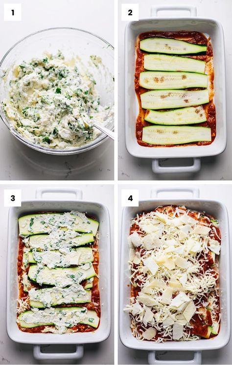 Easy Zucchini Lasagna, Healthy Lasagna, Veggie Lasagna, Vegetable Lasagna, Vegetable Noodles, Zucchini Lasagna, Low Carb Recipe, Easy Zucchini, Easy Dinner Recipe