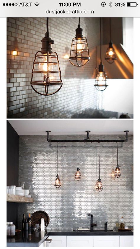 Backsplash Farmhouse Style Lighting Fixtures, Farmhouse Style Lighting, Diy Pendant Light, Cage Light, Aged Bronze, Steampunk Lamp, Vintage Lamp, Rustic Lighting, Farmhouse Lighting