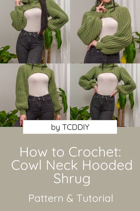 Calling all crochet-lovers looking for the perfect crochet pattern?! Show off your style with his Crochet pattern. With its five-star rating on Etsy, you can't go wrong. Plus, this is the perfect addition to your wardrobe. So why wait any longer? Click for the pattern and show off your style today! #crochet #crochetpattern #crochettutorial Hooded Shrug Pattern, How To Crochet For Beginners, Comfy Accessories, Crochet Autumn, Crochet Spring, Shrug Pattern, Crochet Cowl Pattern, Autumn Ideas, Full Size Photo