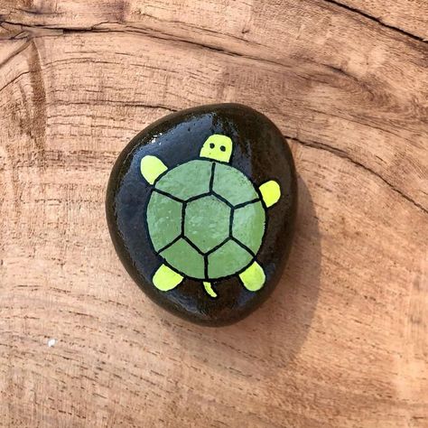 Laura on Instagram: "🐢#paintedrocks #paintedrocksofinstagram #rockpainting #rockart #turtle" Paint Turtle On Rock, Stone Painting Turtle, Rock Turtles Painted, Rock Painting Ideas Turtles, Turtle Rock Painting Ideas Easy, Rock Painting Turtles, Cute Animal Painted Rocks, Painted Rocks Animals Easy, Turtle Rock Painting Ideas