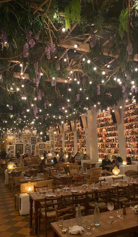 Restaurant Lights Aesthetic, Fairy Light Restaurant, Low Ceiling Restaurant, Alfresco Pergola, Fairy Restaurant, Outdoor Restaurant Lighting, Italian String Lights, Barbecue House, Map Analysis