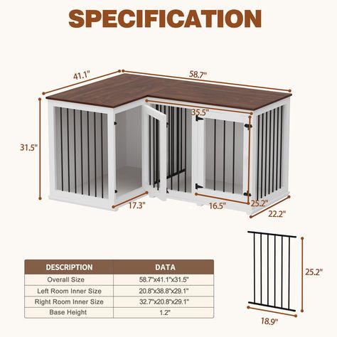 Building Dog Crate Furniture, Diy Dog Kennel Furniture, Corner Dog Crate, Old Farmhouse Remodel, Extra Large Dog Crate, Kids Table Set, Diy Dog Crate, Dog Kennel Furniture, Cat Litter Box Enclosure