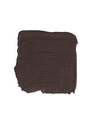 Color Inspiration: Appalachian Brown Cocoa Brown Paint Color, Brown Painted Mantle, Blackish Brown Paint Color, Behr Dark Brown Paint Colors, Black Paint With Brown Undertones, Cool Brown Paint, Benjamin Moore Brown Paint Colors, Dark Brown Paint Colors, Dark Brown Room