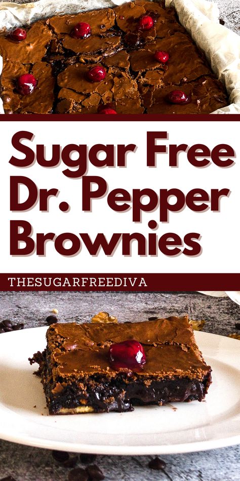 Hypoglycemic Desserts, Sugarfree Brownie Recipe, Sugar Free Desserts For Diabetics Pie, Sugarfree Dessert Easy, Sugar Free Brownies Easy, Splenda Brownies, Sugar Free Poke Cake Recipes, Sugar Free Easy Desserts, Sugar Free Carb Free Desserts