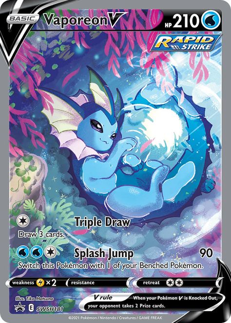 @tika-matsuno ‹ PkmnCards Pokemon Full Art Cards, Full Art Pokemon Cards, Ewolucje Eevee, Rare Pokemon Cards, Cool Pokemon Cards, Gotta Catch Them All, Eevee Evolutions, Pokemon Eevee, Cute Pokemon Wallpaper