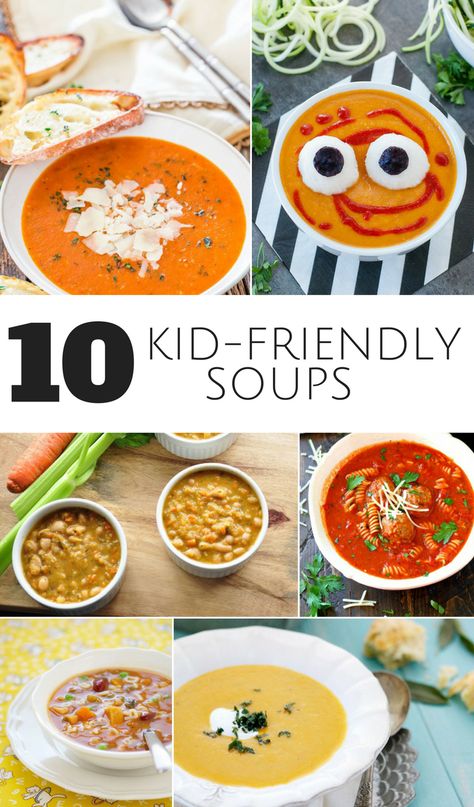 10 Comforting Kid-Friendly Soups. Easy delicious fall and winter soups the whole family will enjoy.