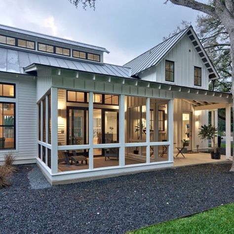 Southern Living unfolds new community in charming Hill Country town - CultureMap Austin Small Screened Porch, Small Modern Farmhouse Plans, Porches Ideas, Porch Kits, Porch Design Ideas, Screened Porch Designs, Screened Porches, Farmhouse Exterior Design, Building A Porch