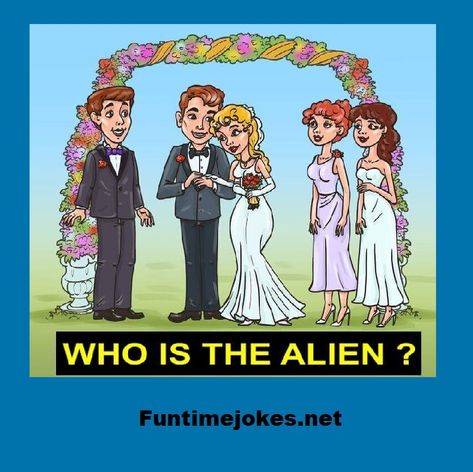 Can you find the alien in the picture?| Riddle with answer Picture Riddles With Answers, Hard Riddles With Answers, Tricky Riddles With Answers, Riddle Pictures, Riddle Of The Day, Hard Riddles, Tricky Riddles, Can You Find It, Win For Life