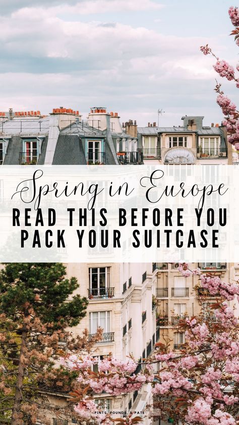 8+ Packing Essentials You'll Need in Europe this Spring {2024} London Packing List Spring, Europe In Spring, Packing List Spring, London In Spring, Spring Europe, Europe Travel Packing List, Europe Travel Packing, Packing For A Trip, Europe Travel Essentials