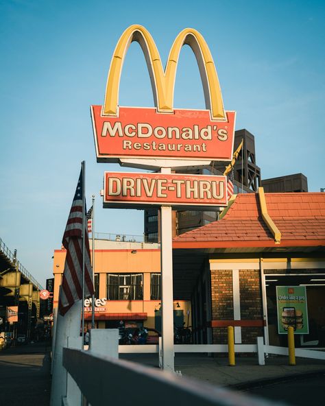 Vintage McDonald's sign on Broadway, Brooklyn, New York Vintage Mcdonalds, Mcdonald's Restaurant, Posters Framed, Brooklyn New York, Framed Wall, Art Home Decor, Wall Art Home, Framed Artwork, Art Home