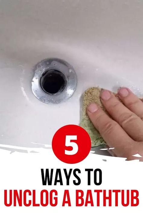 Naturally Unclog Drain, Unclog Tub Drain, Unclogging Bathtub, Diy Drano, Clean Clogged Drain, Unclog Bathtub Drain, Drain Unclogger, Clogged Drain Bathtub, Bathtub Drain Stopper