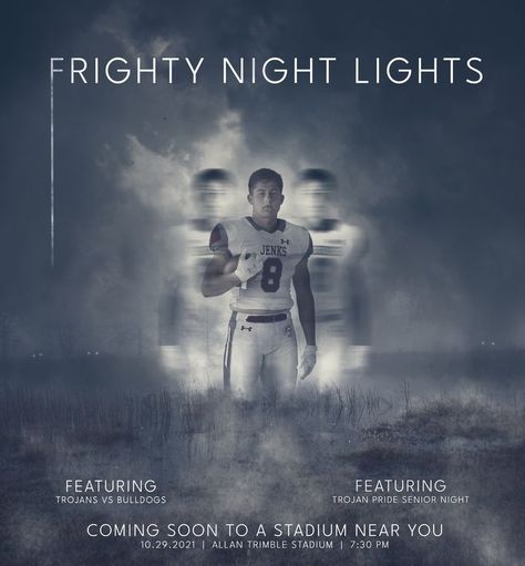 2021 Jenks High School - Trojan Football Graphic Design (Halloween Week) Halloween Sports Graphic, Football Graphic Design, Youth Sports Photography, Trojans Football, Sport Graphic, Halloween Week, Sports Graphics, Senior Night, Sports Graphic Design