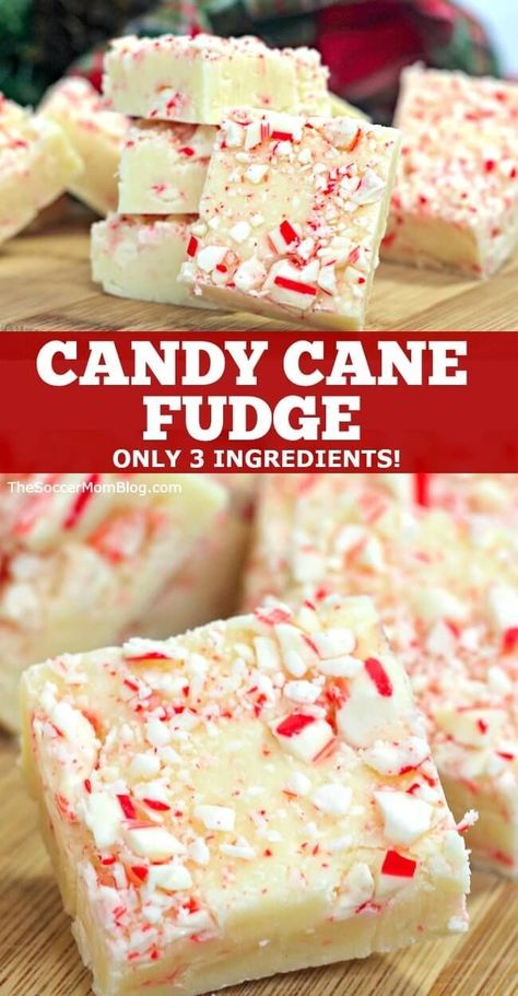 White Chocolate Peppermint Fudge, Candy Cane Fudge, Chocolate Peppermint Fudge, Peppermint Fudge Recipe, Homemade Fudge Recipes, Peppermint Fudge, White Chocolate Peppermint, Best Christmas Desserts, Christmas Fudge