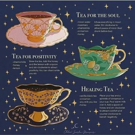 Warm Milk And Honey, Tea Magic, Books And Tea, Kitchen Witch Recipes, Tea Remedies, Healing Tea, Magia Das Ervas, Honey Tea, Witch Spell Book