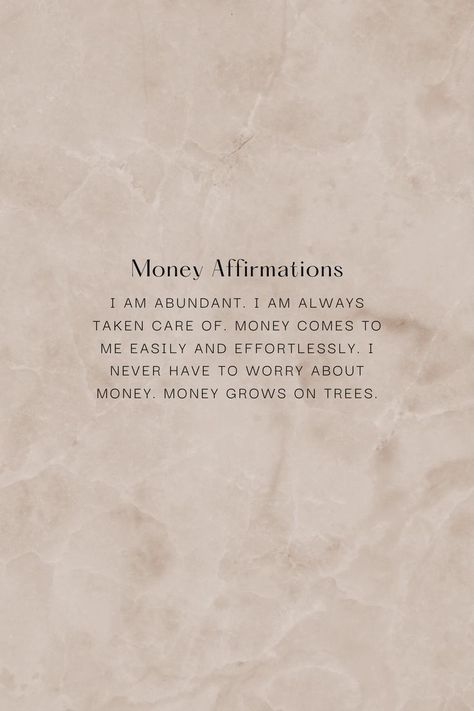 money affirmations cards Money Comes To Me Easily, Money Comes To Me, I Am Abundant, Abundance Money, Tree Quotes, Attract Abundance, Positive Art, Vision Board Affirmations, Inspirational Wall Decor