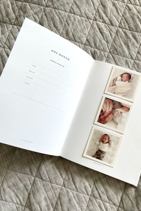 Baby Scrapbook Ideas, Baby Book Ideas, Birthday Funny Quotes, Scrapbook Baby Book Ideas, Baby Journal Book, Memory Book Cover, Journal Minimal, Baby Keepsake Book, Minimal Baby