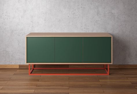 The Evergreen is a classic and fits into both contemporary and modern designs. Choose from a range of colours and make this sideboard as vibrant or muted as your tastes require. It's sturdy, stylish, and sure to look good wherever you place it.   DIMENSIONS & DETAILS   Size of the sideboard: 154W x 45 D x 73 H cm Weight of the sideboard: 60 kg  3 push-open doors 3 interior shelves The sideboard is assembled, doesn't require assembly.  SHIPPING INFO  Our prices do NOT include the SHIPPING cost. We calculate individual price quotation on each order depending on the size of the products and the shipping distance. (We deliver only to the EU at the moment.) Modern Sideboard Buffet, Mid Century Modern Sideboard, Sideboard Modern, Stylish Sideboards, Carpentry And Joinery, Retro Sideboard, Contemporary Sideboard, Painted Sideboard, Floating Cabinets