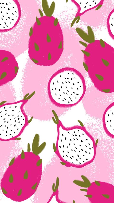 Dragon fruit sketch wallpaper Dragon Fruit Background, Dragon Fruit Painting, Pink Fruit Aesthetic, Fruit Wallpaper Iphone, Dragon Fruit Wallpaper, Dragon Fruit Aesthetic, Fruity Wallpapers, Dragon Fruit Illustration, Dragon Fruit Art