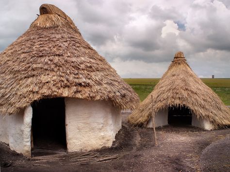 Neolithic houses at Stonehenge Visitors Centre Stone Age Houses, Araling Panlipunan, Home Re, Country Living Magazine, Modern Tools, Natural Building, Round House, Stone Age, Living Magazine