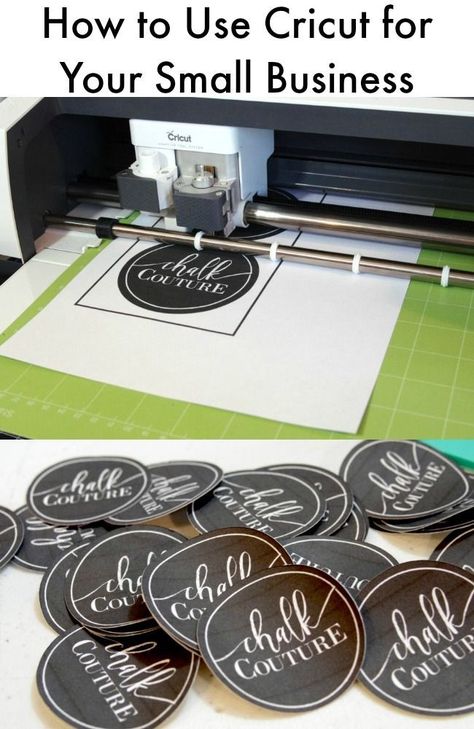 How to Use Cricut for your small business. Make logo stickers, car window clings and more! #cricutmade #chalkcouture Cricut Small Business, How To Use Cricut, Cricut Business, Idee Cricut, Projets Cricut, Logo Stickers, Wine Bottle Diy Crafts, Cricut Tips, Cricut Projects Beginner