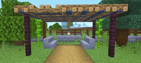 Minecraft Things, Minecraft Games, Minecraft Designs, Sitting Area, Minecraft, Pergola, Outdoor Structures, Books, Pins