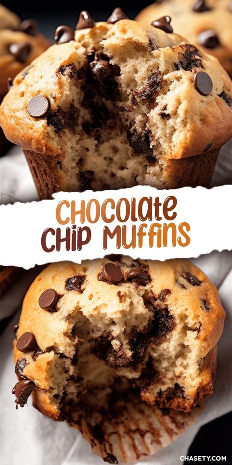 Chocolate Chip Muffins [35 Minutes] - Chasety How To Make Homemade Chocolate Chip Muffins, Coconut Chocolate Chip Muffins, Quick And Easy Chocolate Chip Muffins, Home Made Chocolate Chip Muffins, Choc Muffins Recipe, Chocolate Chip Muffins With Sour Cream, Chocolate Chip Muffins Self Rising Flour, Easy Moist Muffins, Chocolate Chip Muffin Mix Recipes