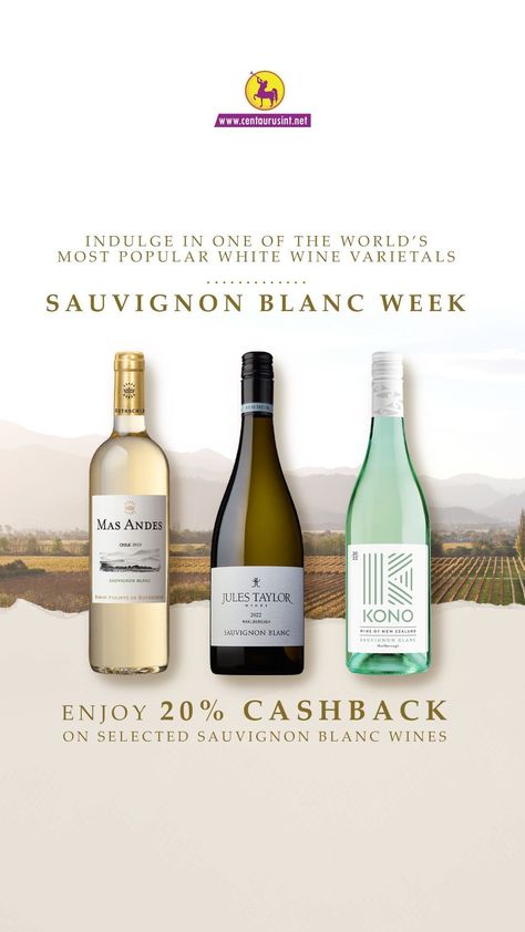 Raise a glass to Sauvignon Blanc Week! 🍷🥂 Enjoy the crisp, refreshing taste of one of the world’s most popular white wine varietals and get 20% cashback on selected bottles. Don't miss out on this incredible deal! Must be 21+. Please drink responsibly. . . . . #centaurusinternational #dubaidrinks #mydubai #RAK #dubaiparty #dubaiparties #dubailiquorstore #dubailife #SauvignonBlancDay #WineLover #Cheers #20percentcashback #WineDeal Wine Reference, Wine Promotion, Wine Ads, Wine Brochures, Wine Artwork, Wine Advertising, Alcohol Facts, Sauvignon Blanc Wine, Ads Creative Advertising Ideas