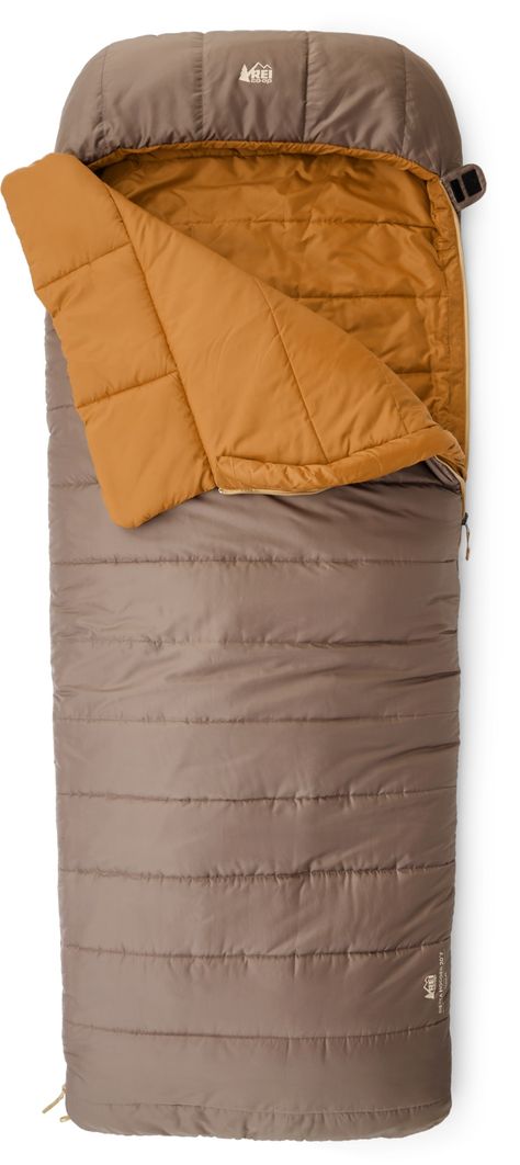 Stretch  turn or sprawl out in the REI Co-op Siesta Hooded 20 sleeping bag. It has plenty of room and recycled fill with offset quilting to keep you cozy on cool nights. Car camping? Here's your pick. Patagonia Nano Puff Jacket, Best Camping Gear, Types Of Insulation, Cold Prevention, Puff Jacket, Sleeping Pads, Warm Down, Camping Supplies, Sleeping Bags