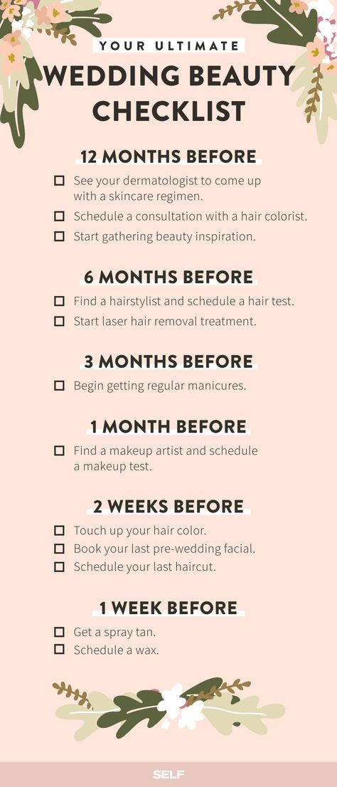 Pre Wedding Beauty Routine, Bridal Beauty Timeline, Wedding Beauty Routine, Wedding Facial, Wedding Beauty Plan, Beauty Checklist, Wedding Beauty Checklist, Wedding Beauty Timeline, Makeup Tip