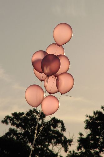 Hope rises by f a b, via Flickr. Pink Balloons, Floating, Balloons, Trees, Pink