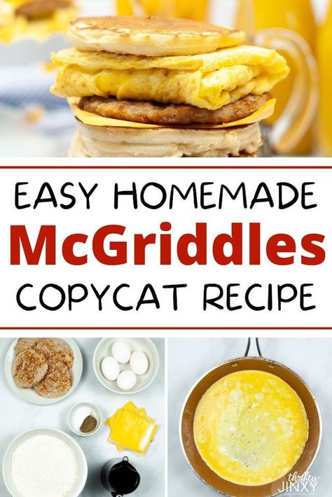 Mcdonald Mcgriddle Recipe, Mcdonald’s Breakfast Sandwich, Diy Sausage Mcgriddle, Mcgriddle Recipe Copycat Easy, Copycat Mcdonald’s Mcgriddle, Homemade Mcdonald’s Mcgriddles, Egg Mcmuffin Recipe Copycat, Egg Mcgriddle Recipe, Breakfast Mcgriddle Homemade