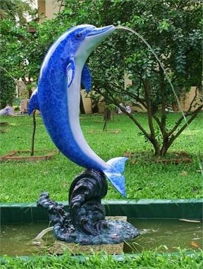 Dolphin Garden Spitter Statue Dolphin Fountain, Dolphin Statue, Dolphin Decor, Dolphin Wall Art, Iron Trellis, Bronze Statues Sculpture, Dolphin Art, Underwater City, Backyard Water Feature