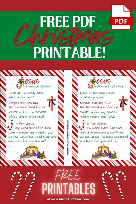 Christian Candy Cane Story, Candy Cane For Jesus, Candy Cane Bible Lesson For Kids, Meaning Of Candy Cane Free Printable, Story Of The Candy Cane Printable, The Legend Of The Candy Cane Printable, J Is For Jesus Candy Cane Printable, Candy Cane Poem About Jesus, Candy Cane Meaning Printable