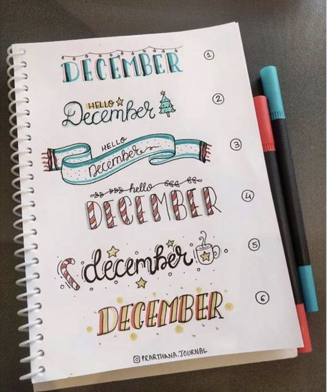 December Header Ideas, Christmas Note Book Ideas, December Writing Fonts, Christmas List Title Ideas, December Whiteboard Ideas, December Board Ideas, December Whiteboard Calendar, December Dry Erase Calendar Ideas, December Handwriting