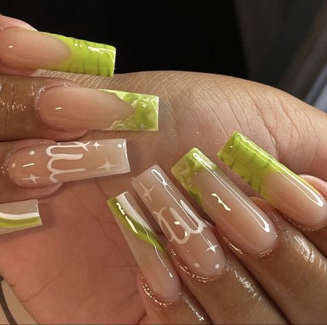 Zodiac Nails Virgo, Virgo Nails Acrylic Long, Medium Birthday Acrylic Nails, Short Zodiac Nails, 21st Birthday Nails Virgo, Virgo Nails Acrylic Short, Pink Virgo Nails, Virgo Birthday Nails Long, Virgo Birthday Nails Designs