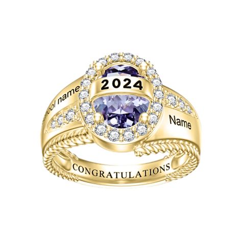 PRICES MAY VARY. [Graduation Ring for Women]:The graduation ring features a split design with tiny sparkling cubic zirconia stones on both sides and can be engraved with text of your choice. Express your essence in your graduation ring with more than 4 custom features. Choose the ring color and material type, select your birthstone, add the texts of your choice that identifies you the most. Our class rings are made with the highest quality materials to ensure that your graduation keepsake will l Graduation Rings College, College Ring, Class Rings High School, Graduation Ring, Rings With Meaning, Graduation Keepsake, College Rings, Class Rings, Gold Class